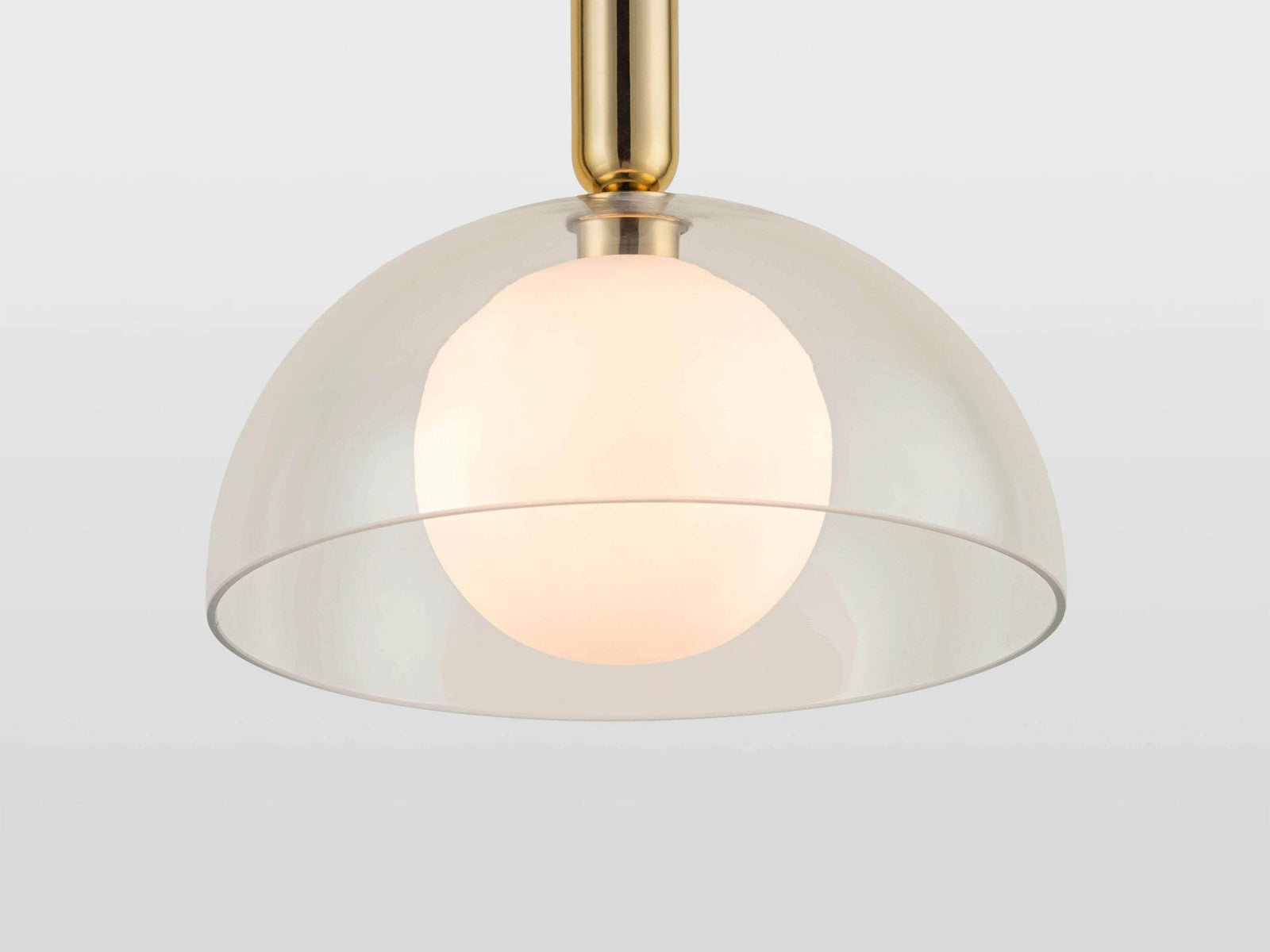 Clear glass dome ceiling light