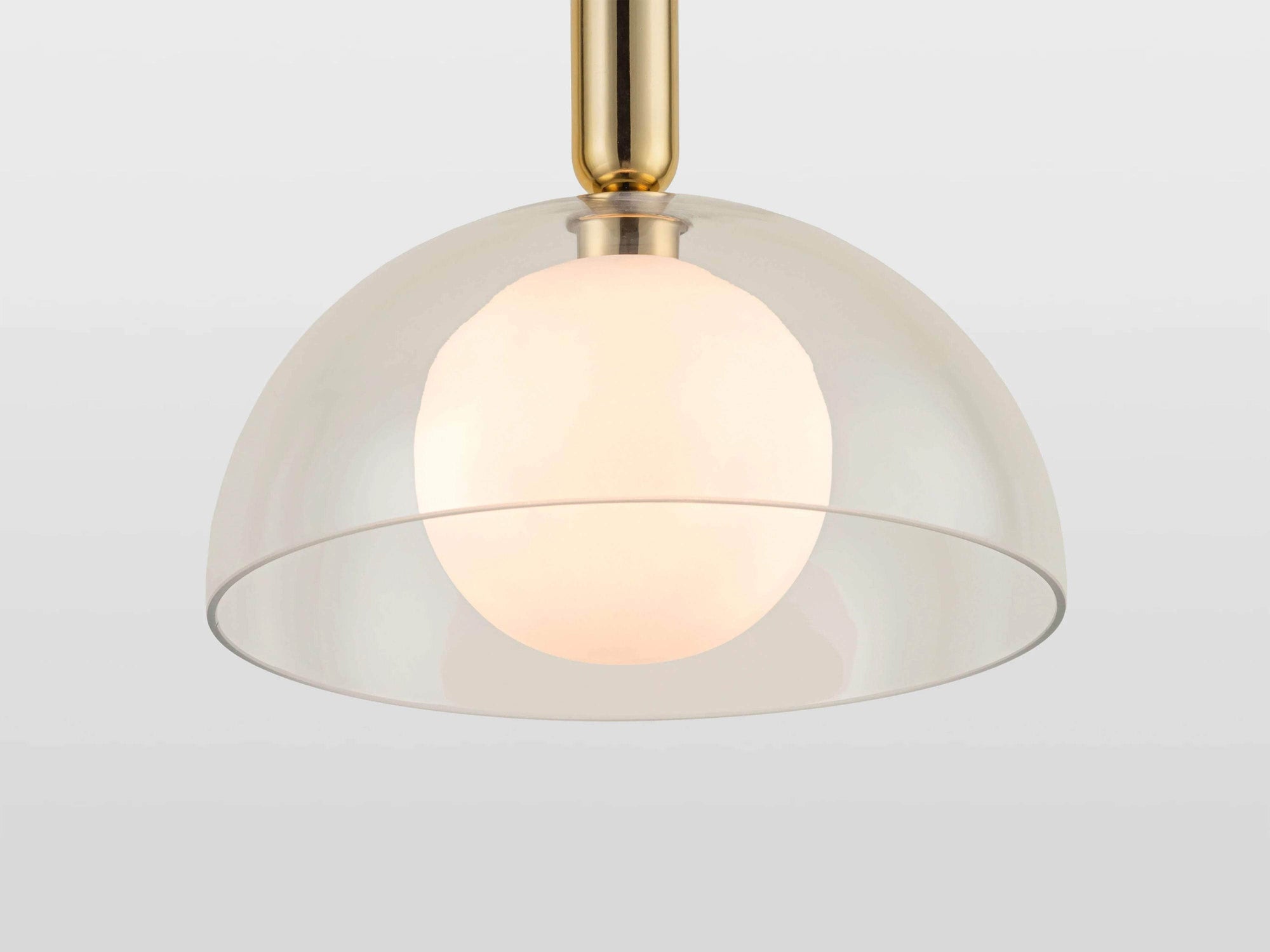 Clear glass dome ceiling light