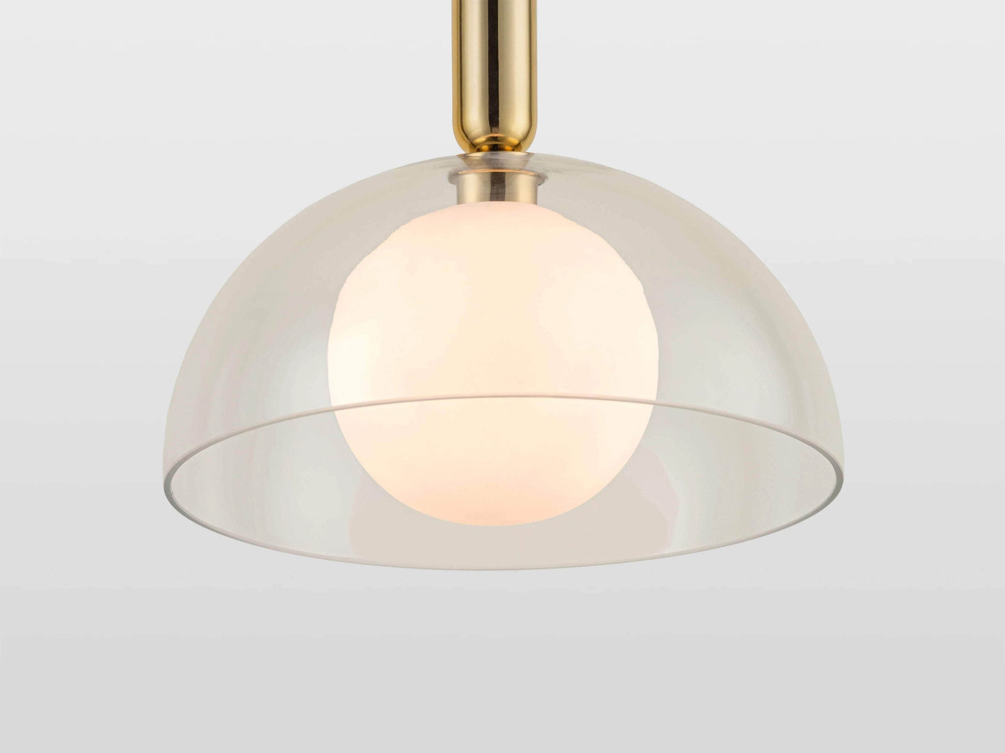 Clear glass dome ceiling light