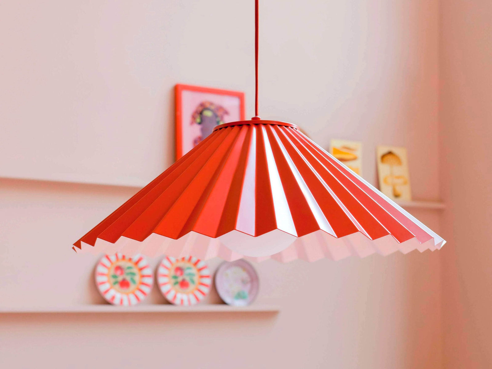 The Pleat pendant ceiling light- Houseof x Emma Gurner