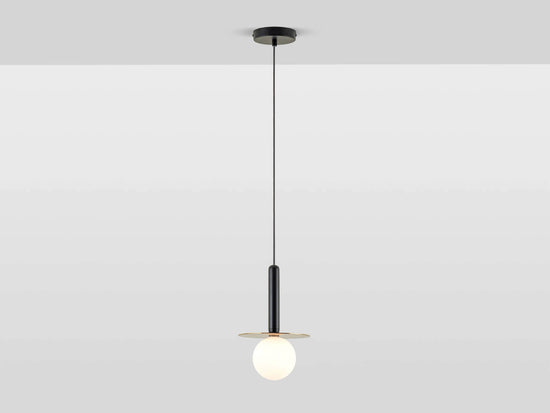 Charcoal grey plate pendant light