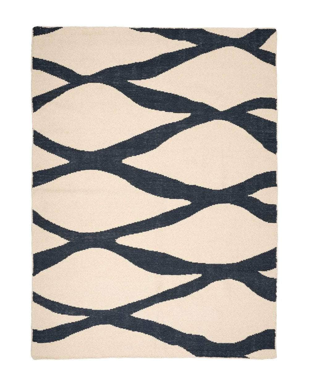 Ondula Rug in Midnight Navy Blue