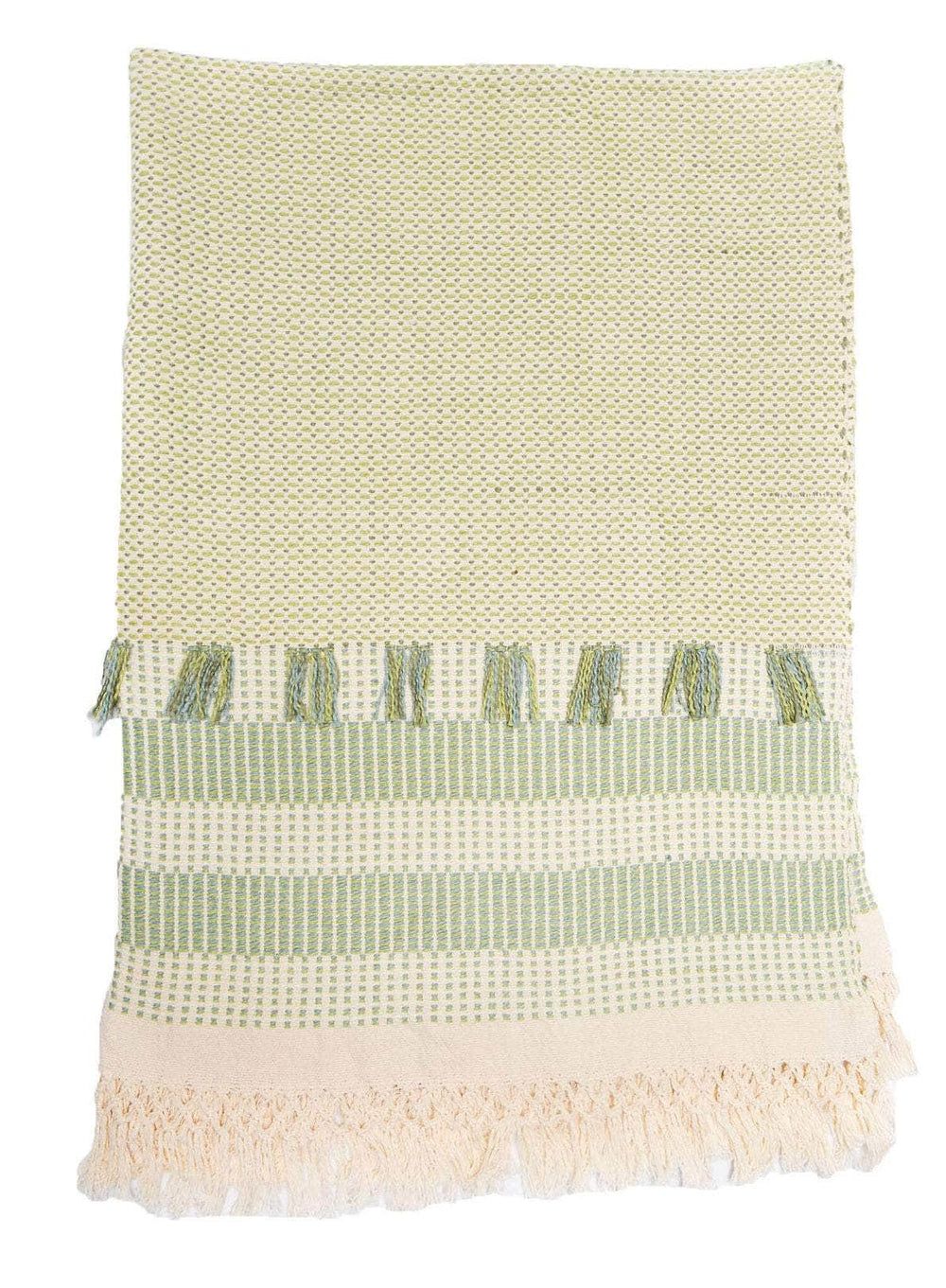 Organic Cotton Feijoa Green Throw