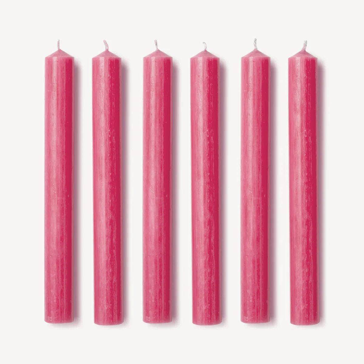 Raspberry Pink Dinner Candles