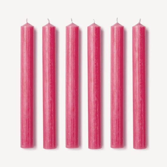 Raspberry Pink Dinner Candles