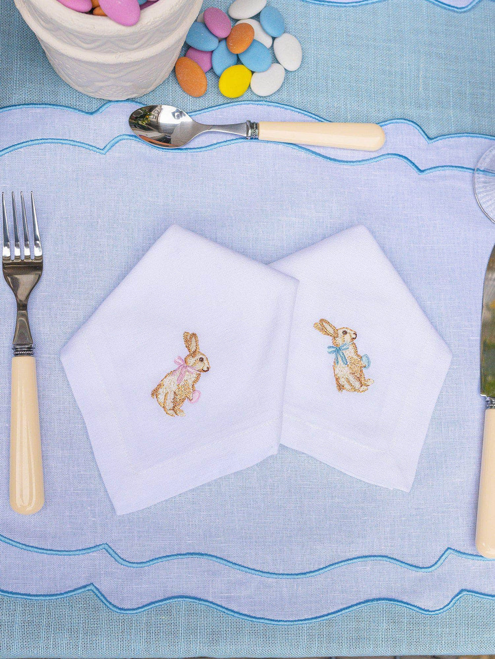 Pink Easter Bunny Napkin