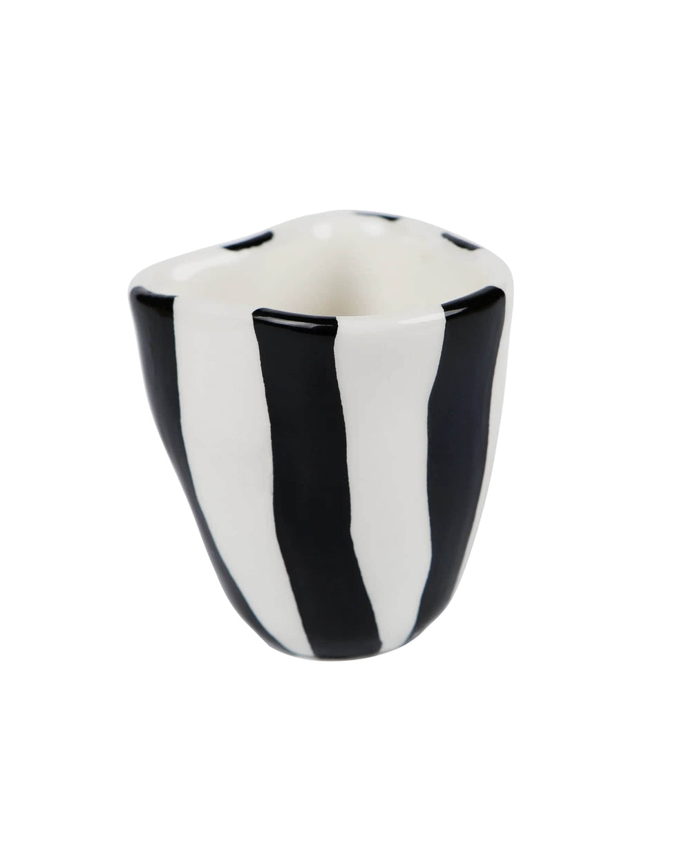 Black and White Striped Cup