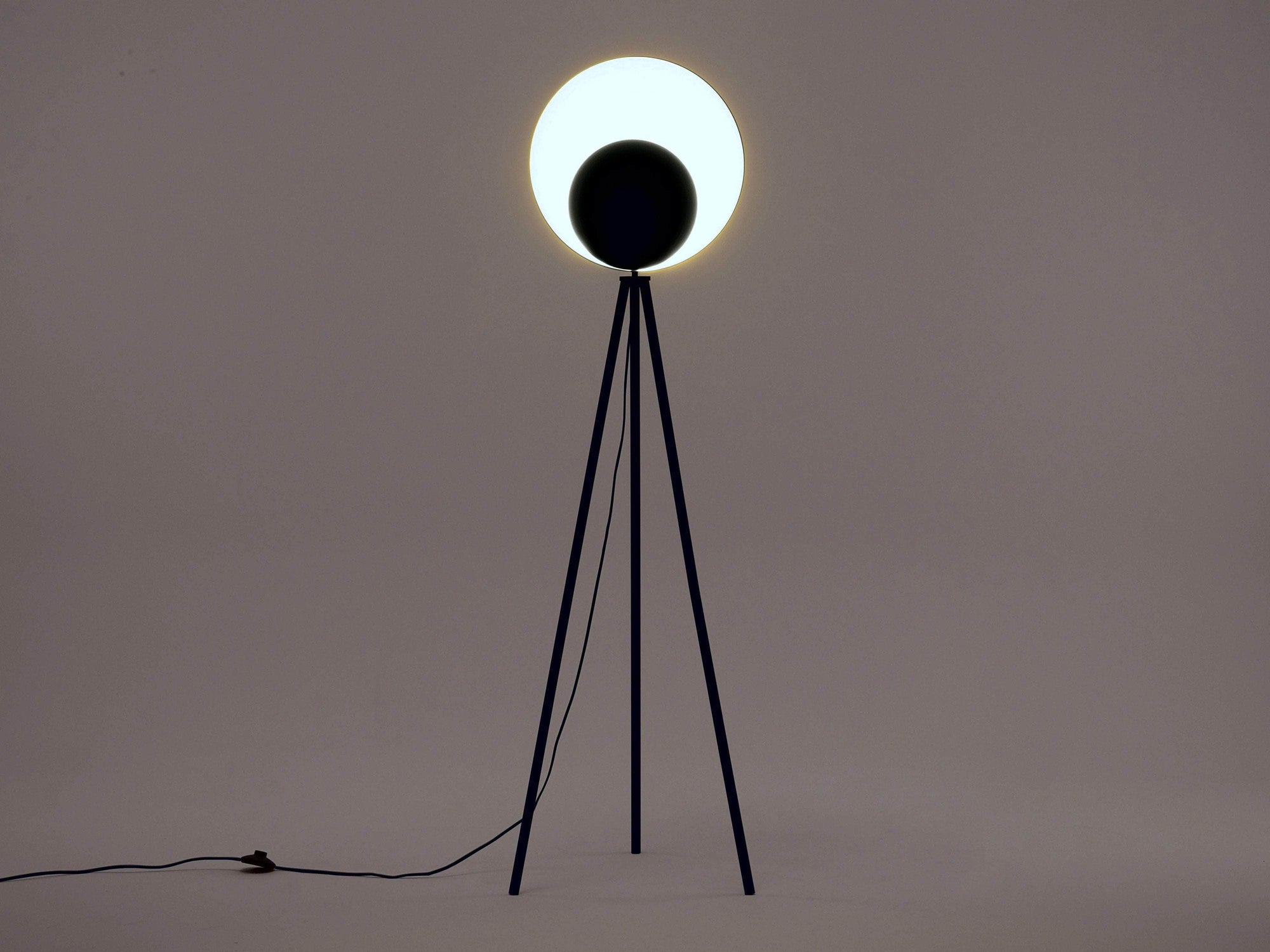 Charcoal grey diffuser floor lamp