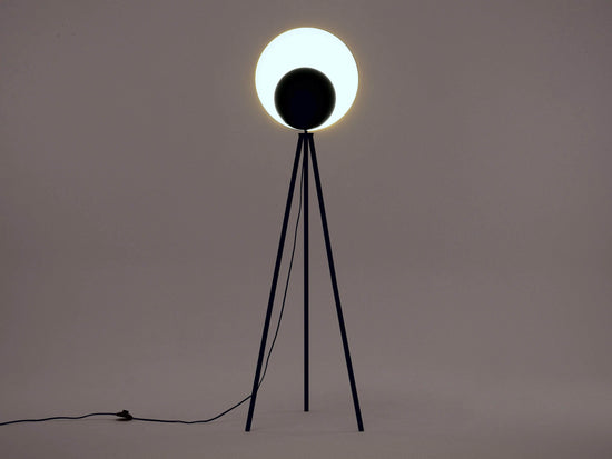 Charcoal grey diffuser floor lamp