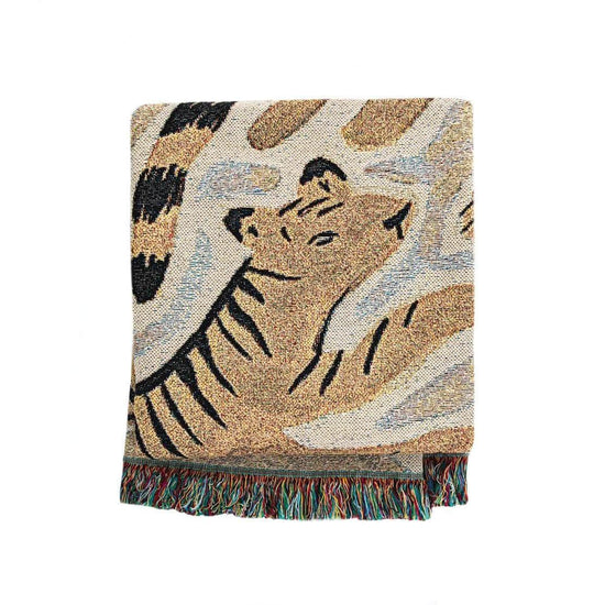 Tigers 01 Recycled Cotton Woven Throw