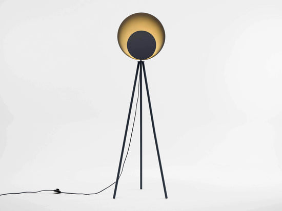 Charcoal grey diffuser floor lamp