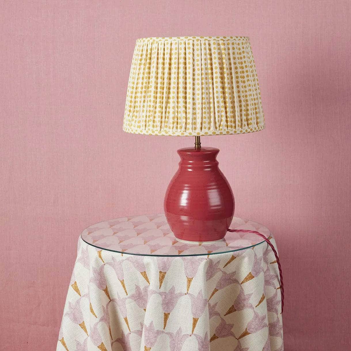 Seed Mustard Large Pleated Lampshade