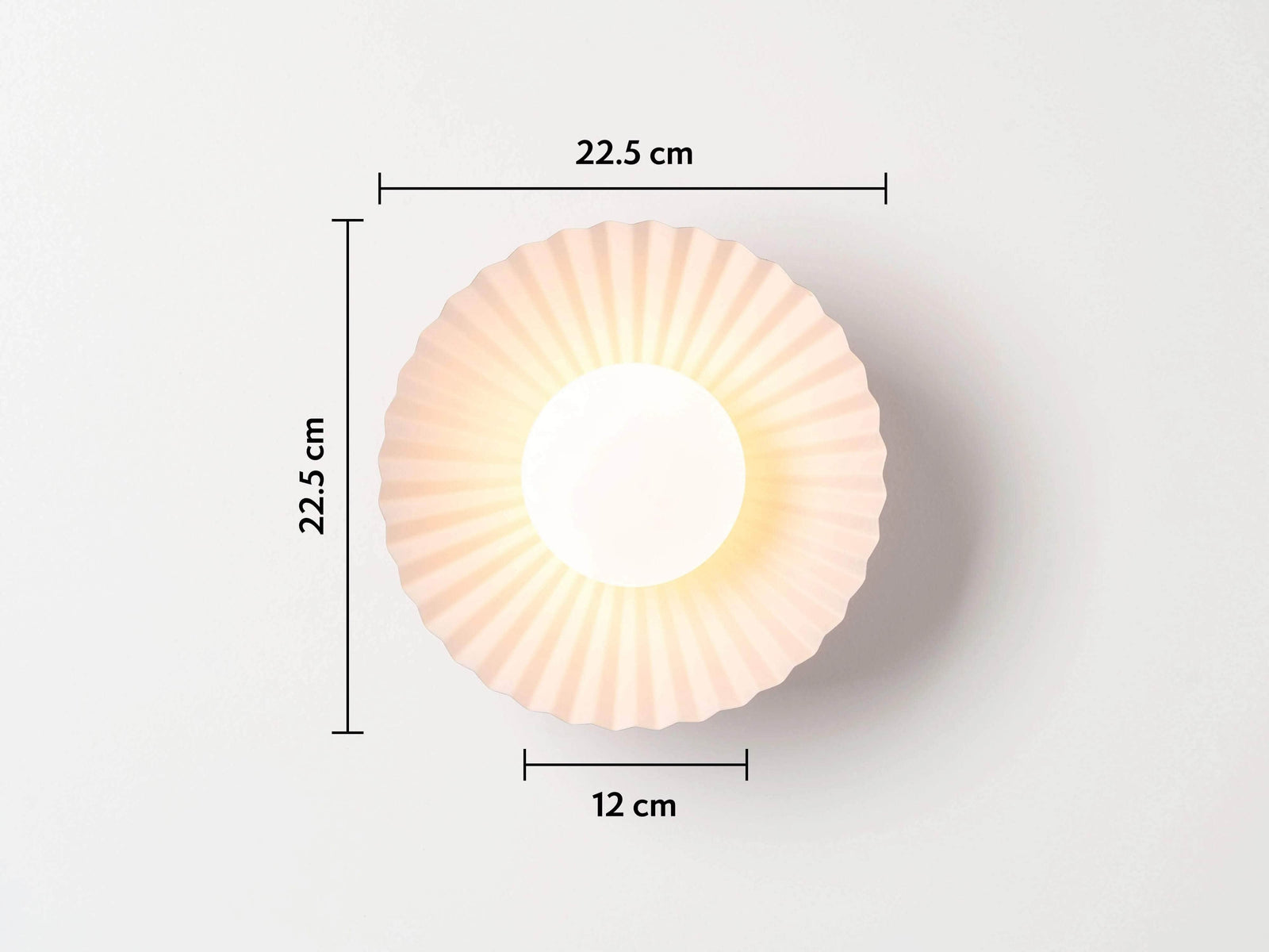 The Pleat wall and flush ceiling light - Houseof x Emma Gurner