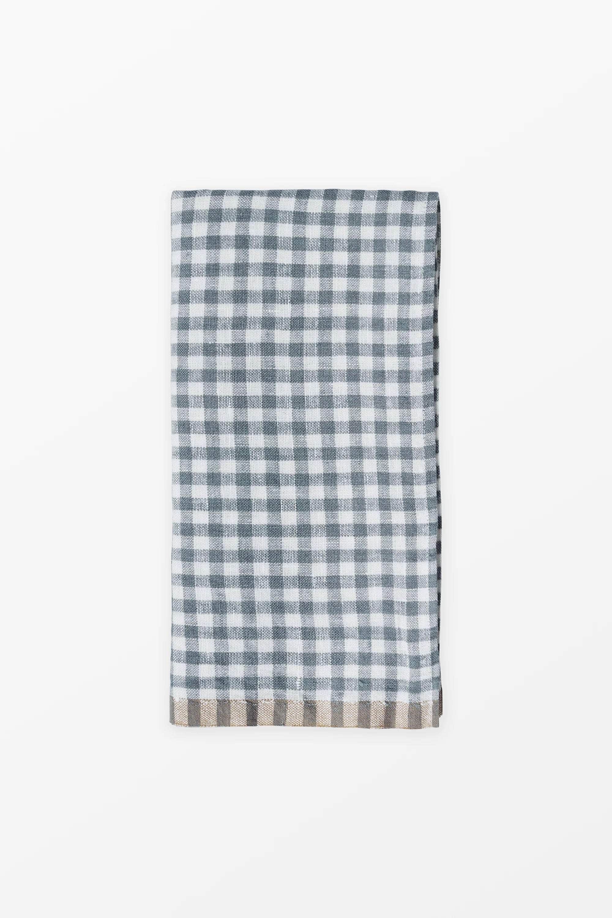 Blue Gingham linen Napkin
