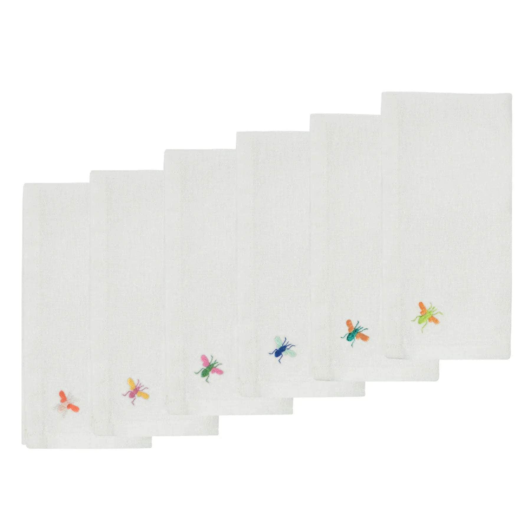 Bee Napkin (Multicolour, Set of Six)