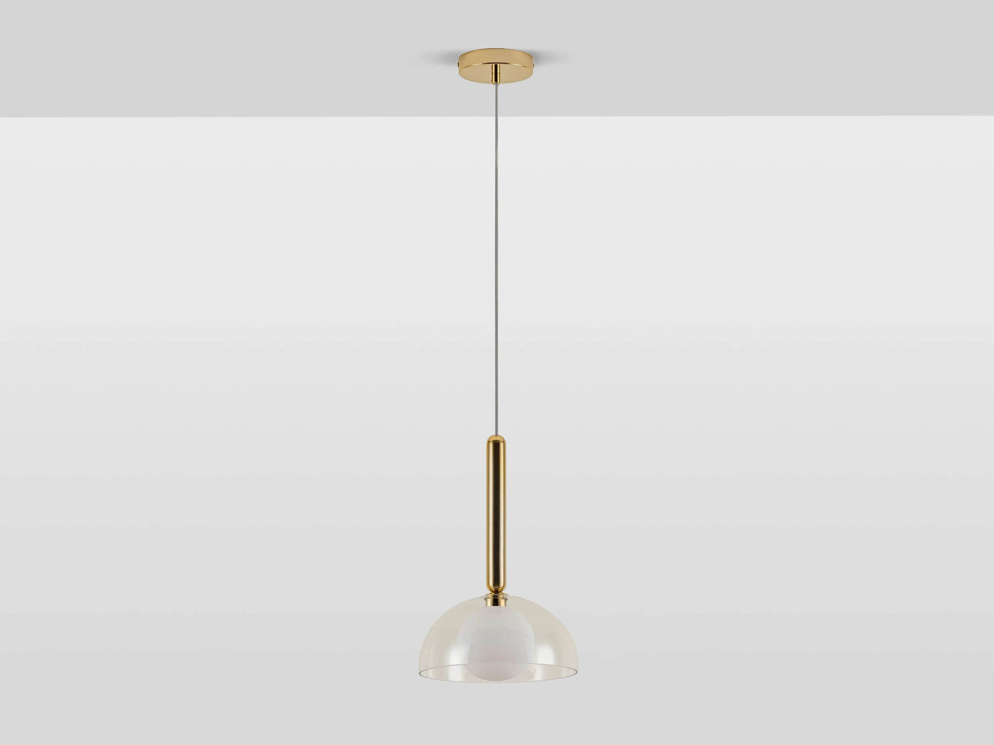 Clear glass dome ceiling light