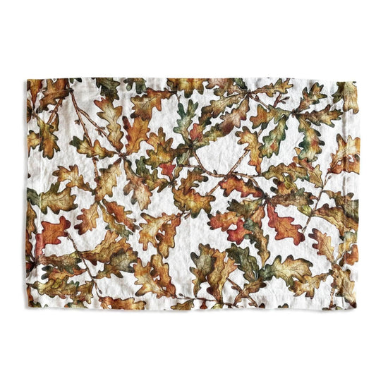 Autumn Leaves Oak Linen Placemat