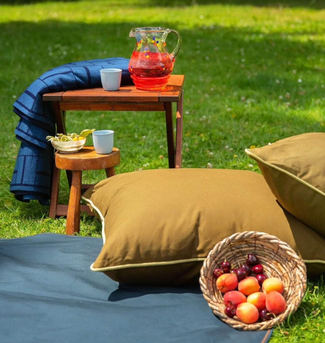 Waxed Cotton Outdoor Cushion | Made to order
