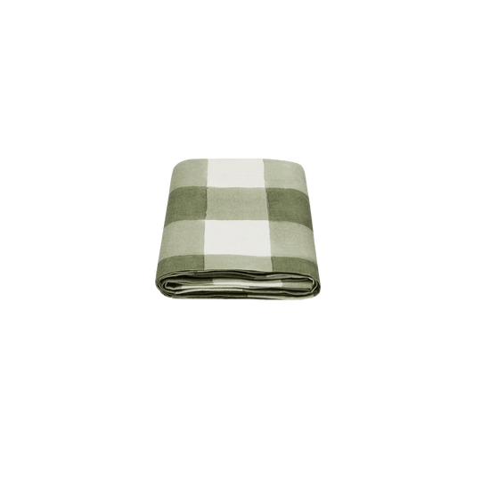 Green Gingham Tablecloth