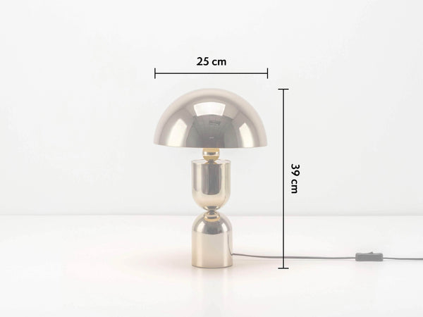 Brass mushroom dome table lamp