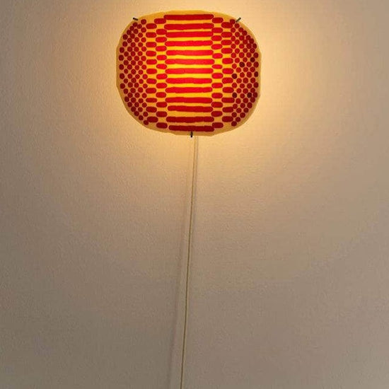 Red Beige Wall Lamp