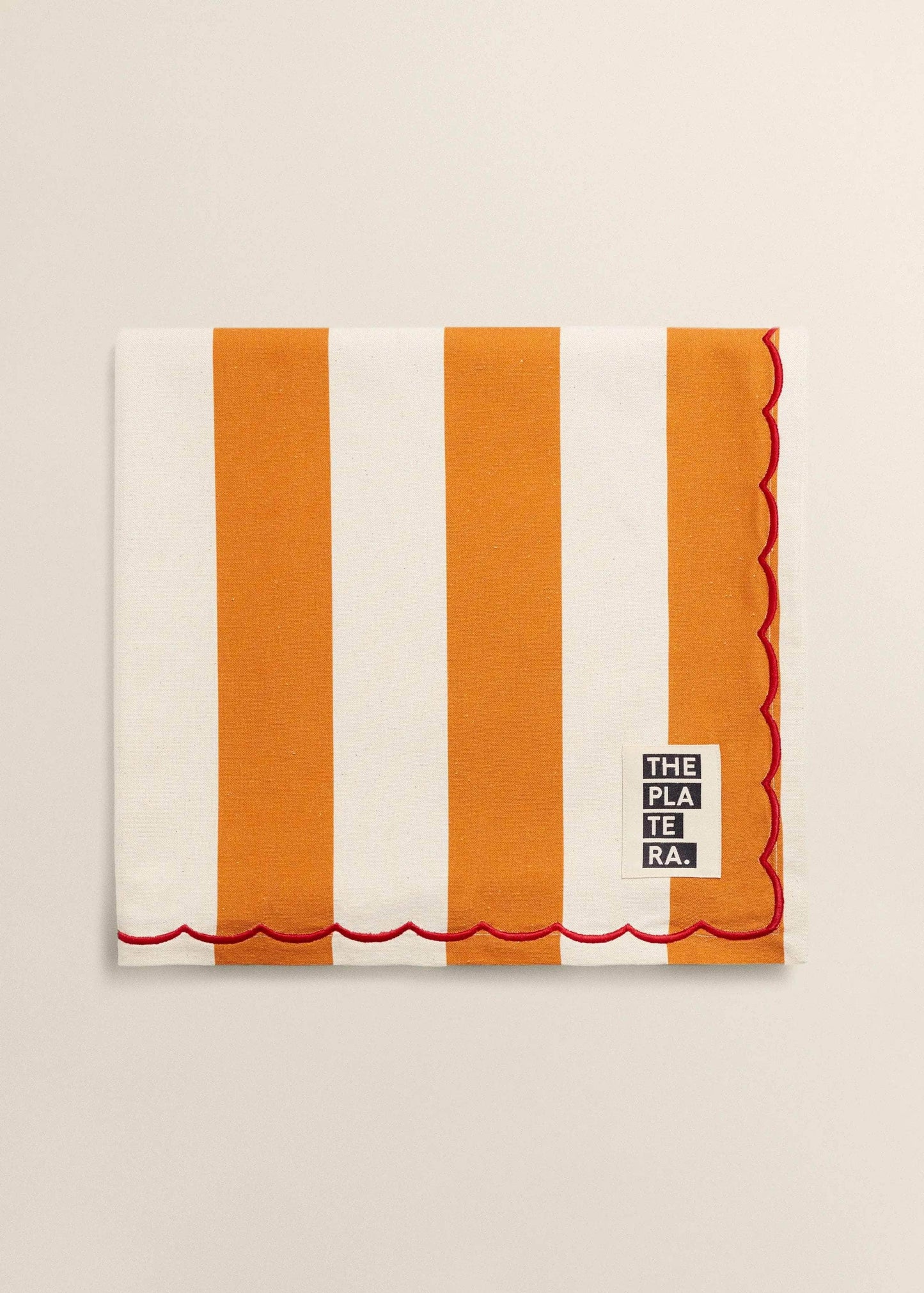 Orange Striped Mushroom Tablecloth