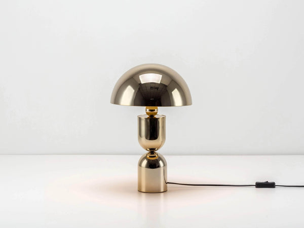 Brass mushroom dome table lamp