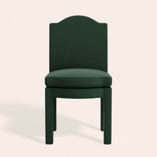 Pair of Leo Dining Chairs, Olive Linen