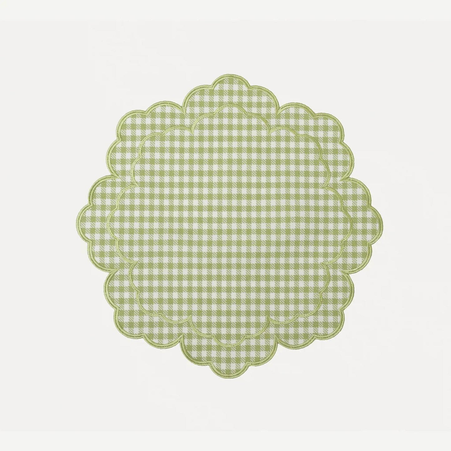 Íris Placemat, Green Vichy with Green