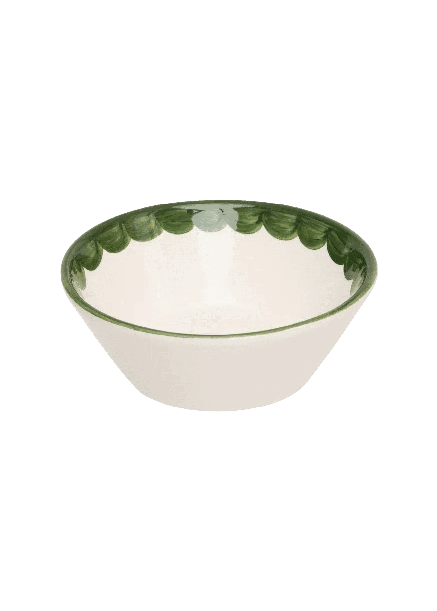 Green Scallop Bowl