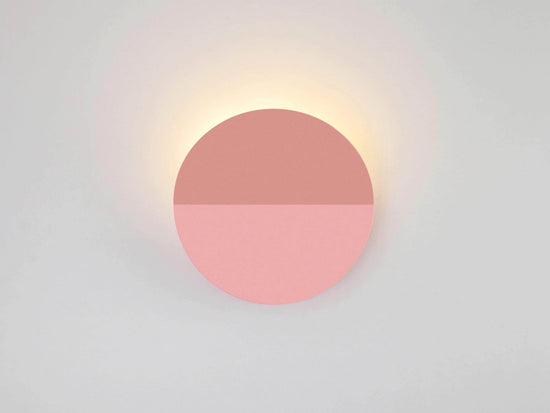 Pink diffuser wall light