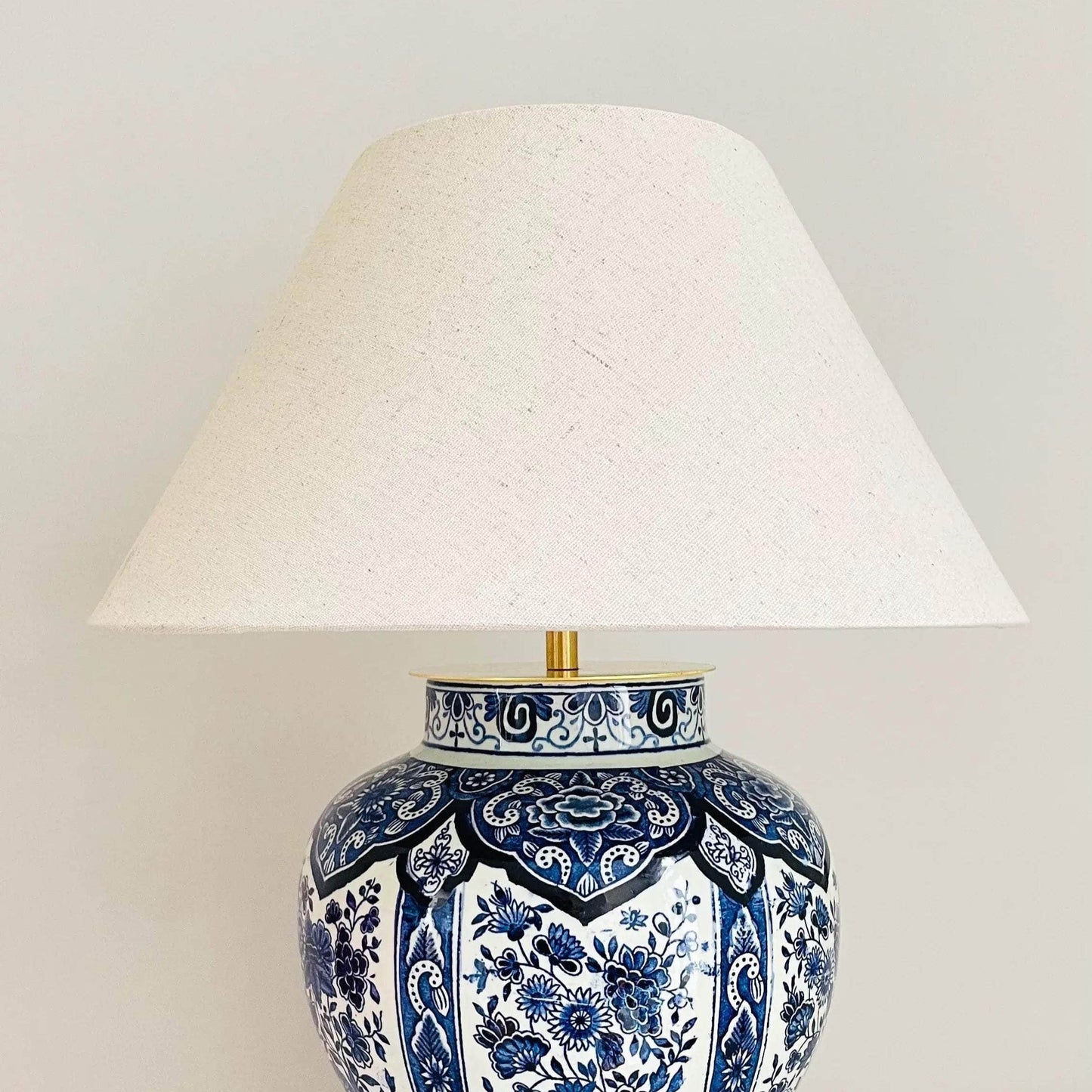 Antique Delft Boch Lamp