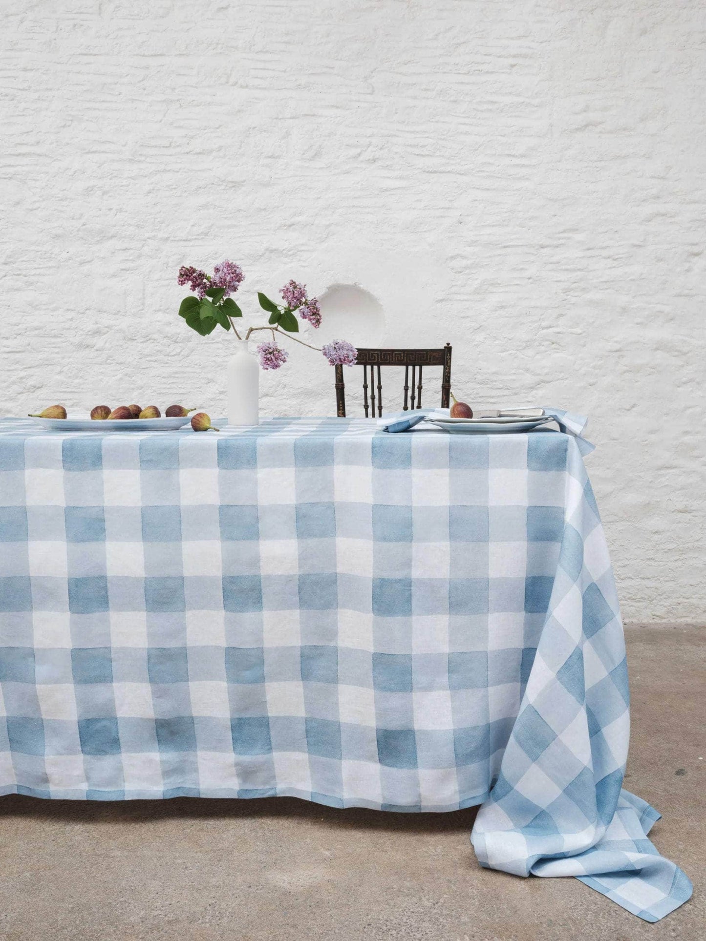 Blue Gingham Napkins, Set of Four