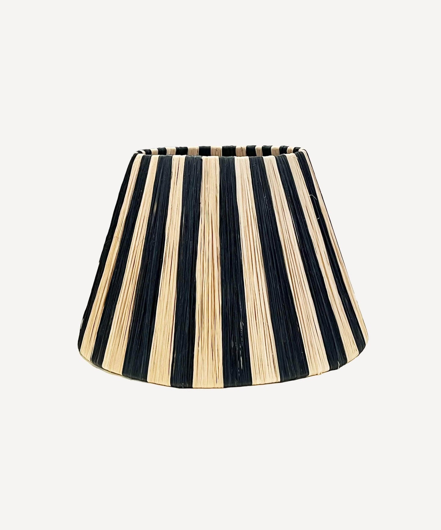 Tangier Raffia Lampshade | Black Stripe