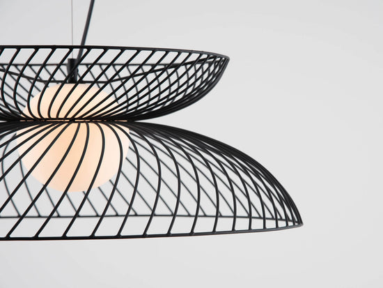 Charcoal grey cage ceiling light