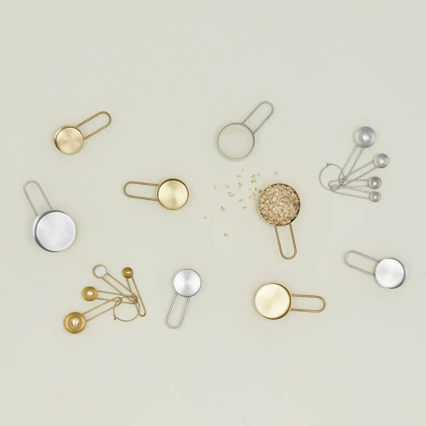 Simple Measuring Spoons - Brass