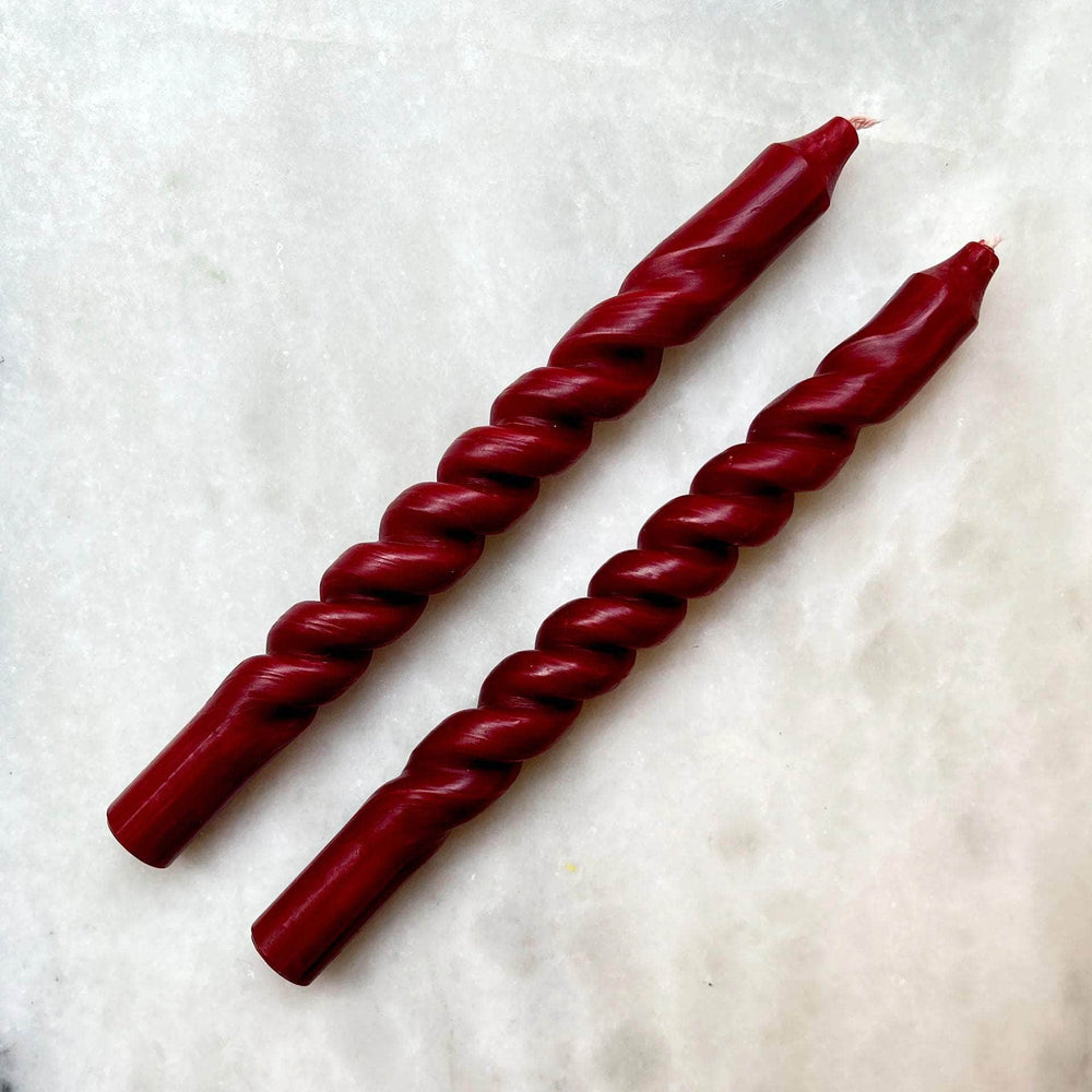 Burgundy Tight Twist Candles