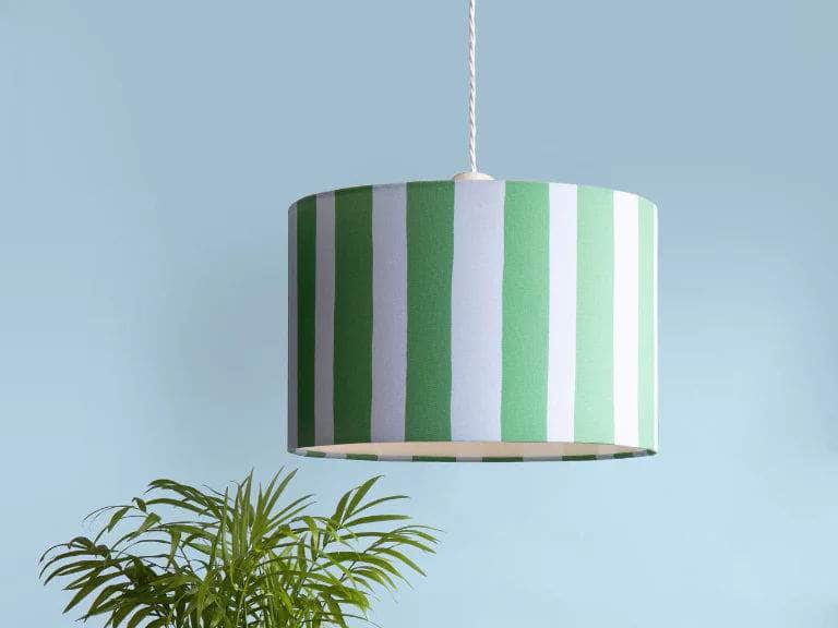 Blue stripes print lamp shade