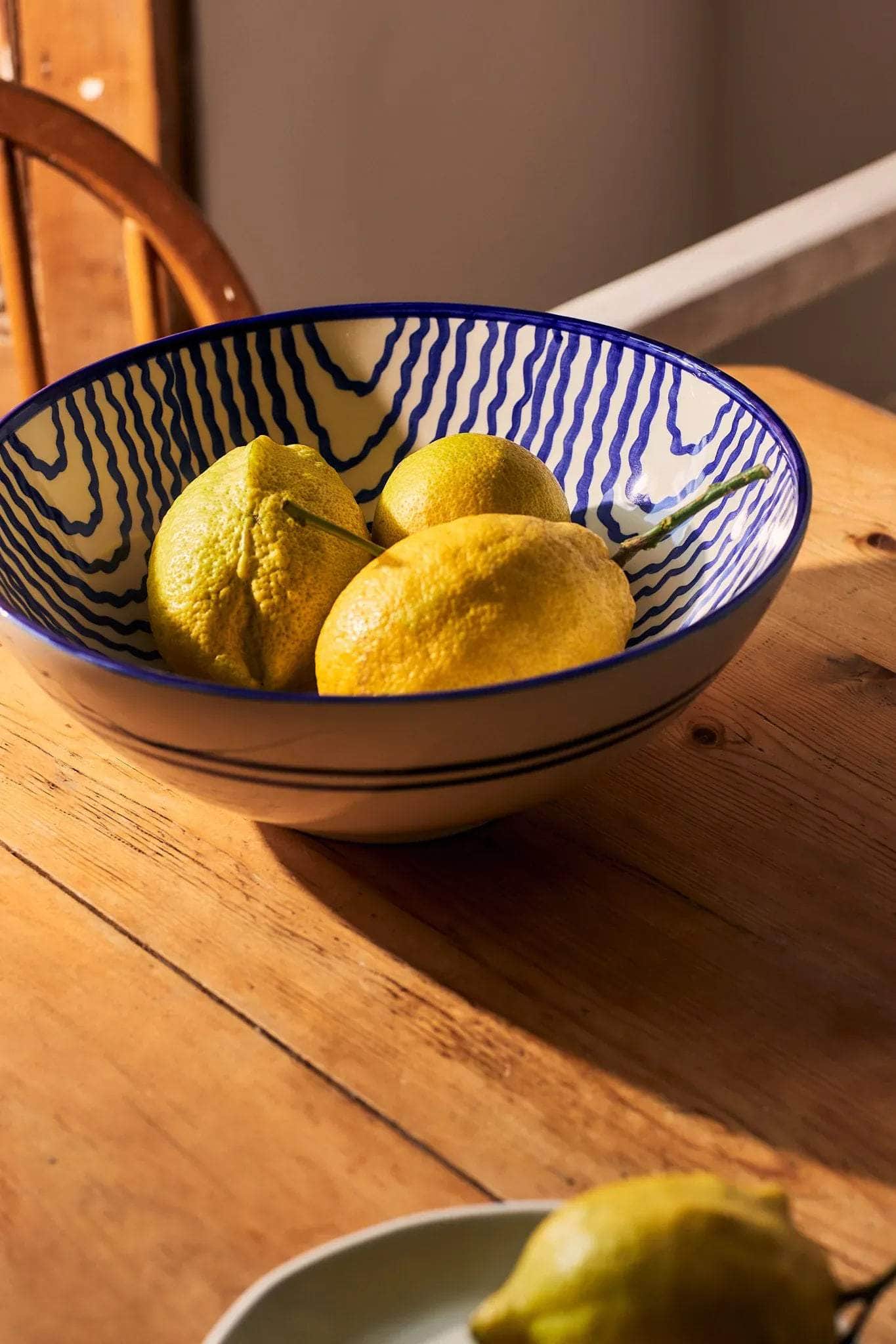 Large Blue Serving Bowl