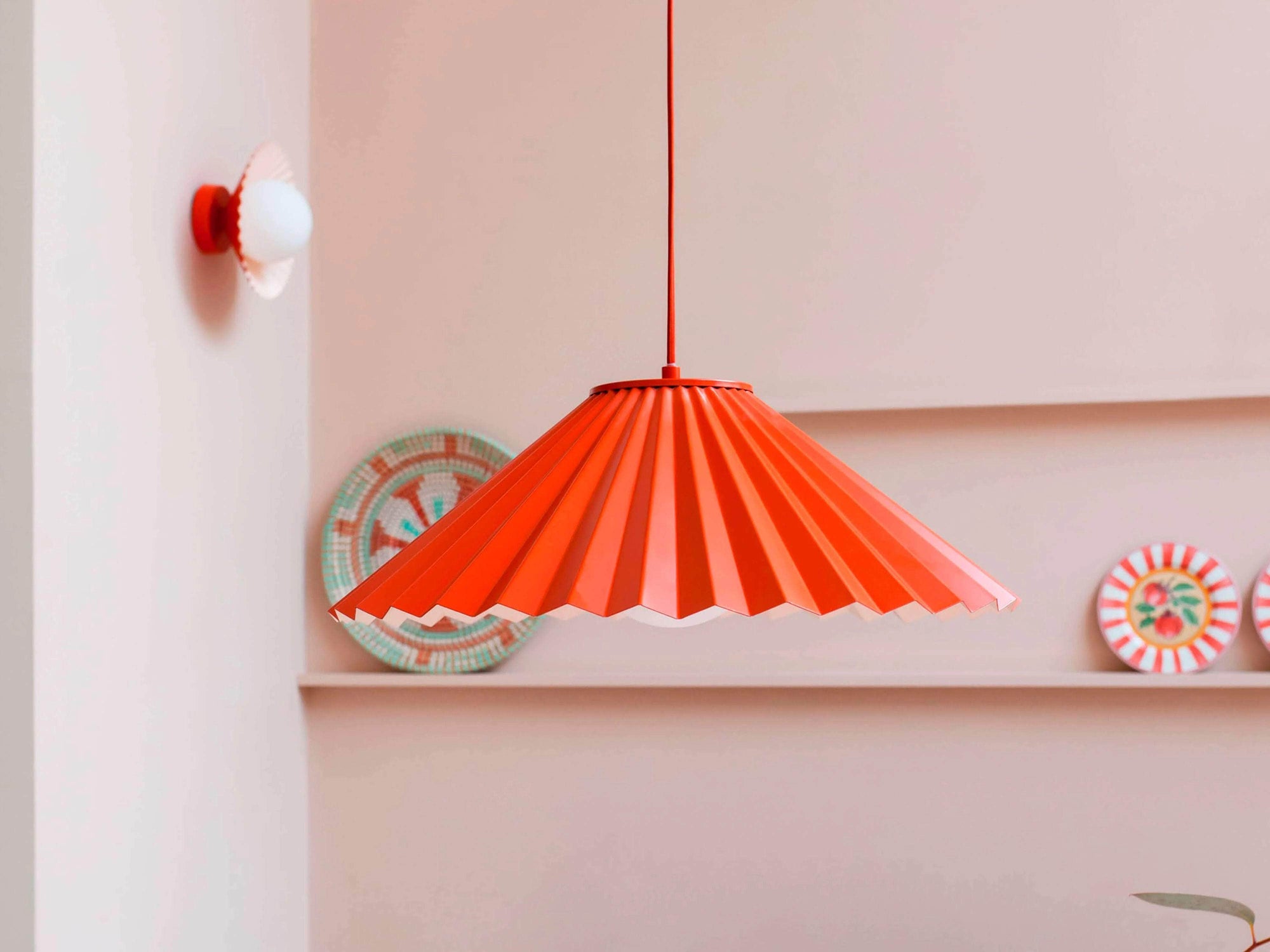 The Pleat pendant ceiling light- Houseof x Emma Gurner