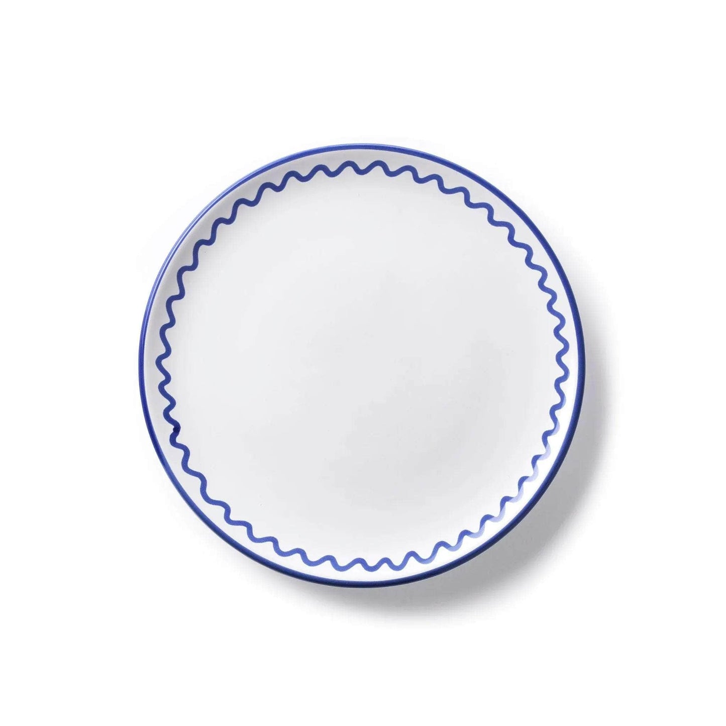 Lunch Plate - Royal Blue Zigzag