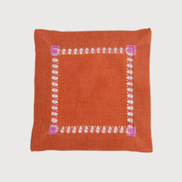 Embroidered Cocktail Napkins | Set of 4