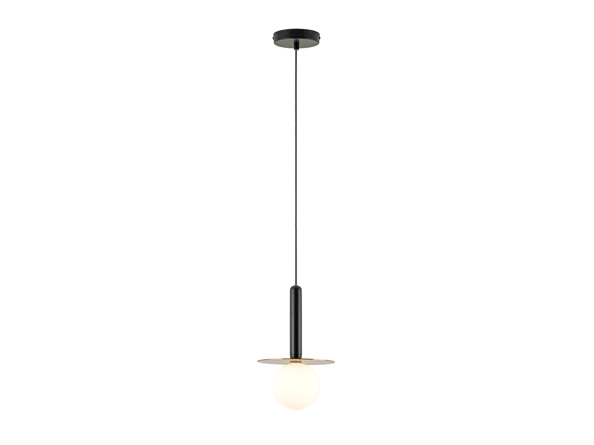 Charcoal grey plate pendant light