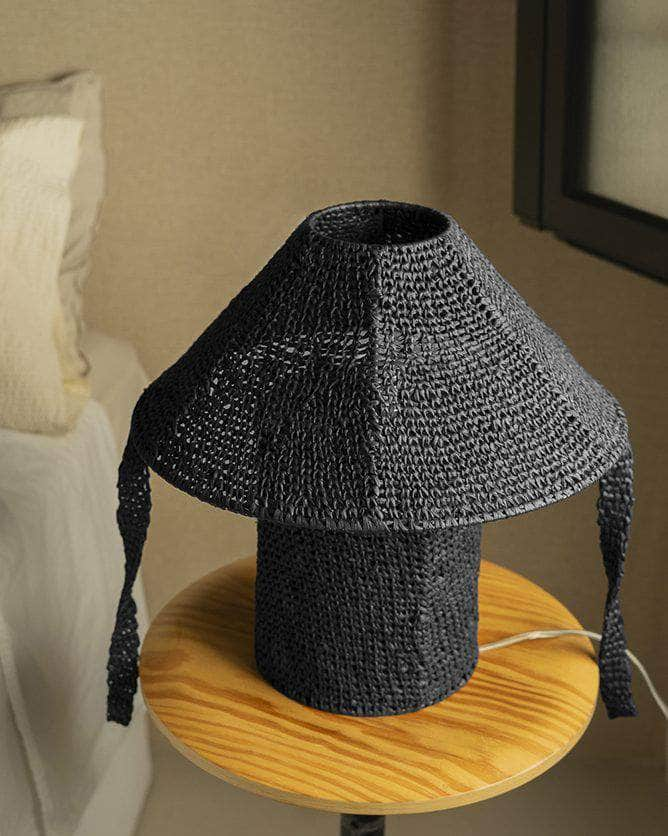 Black Crochet Lamp