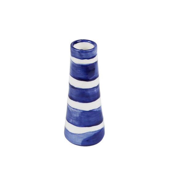 Aegean Blue Striped Vase