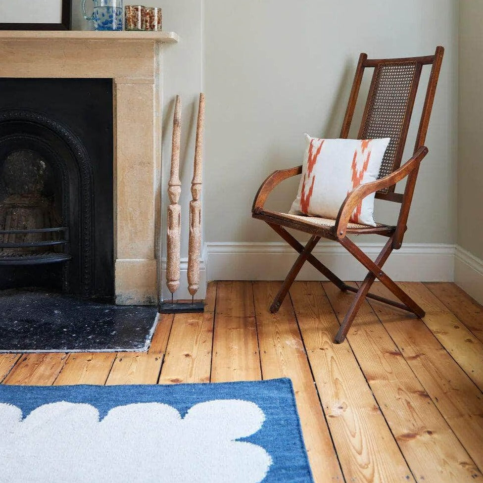 Portico Rug in Midnight Navy Blue