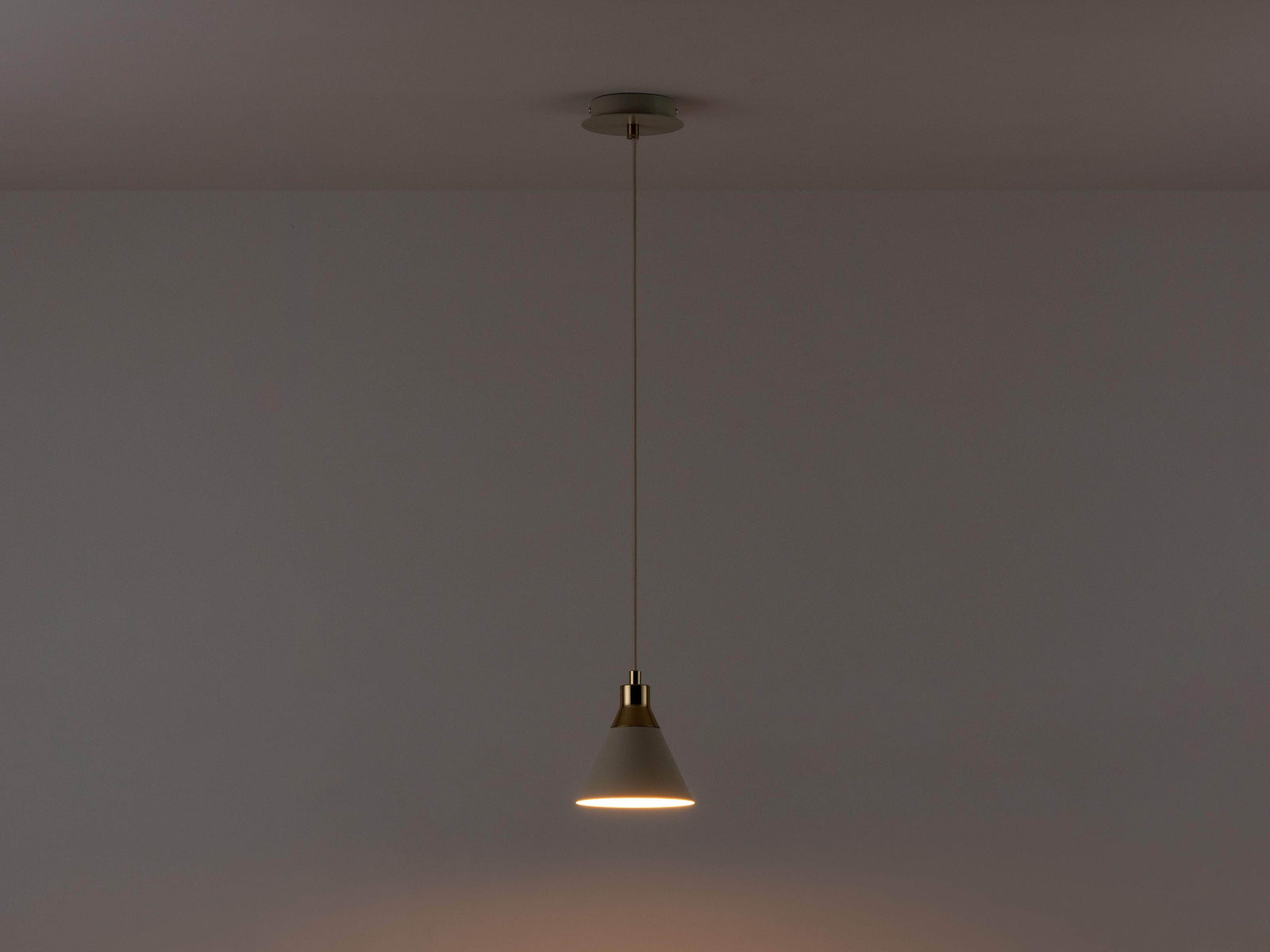 Sand cone pendant ceiling light