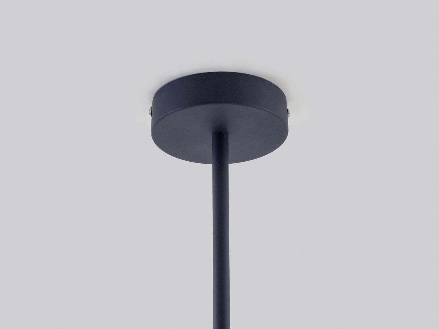 Charcoal grey opal disk ceiling light