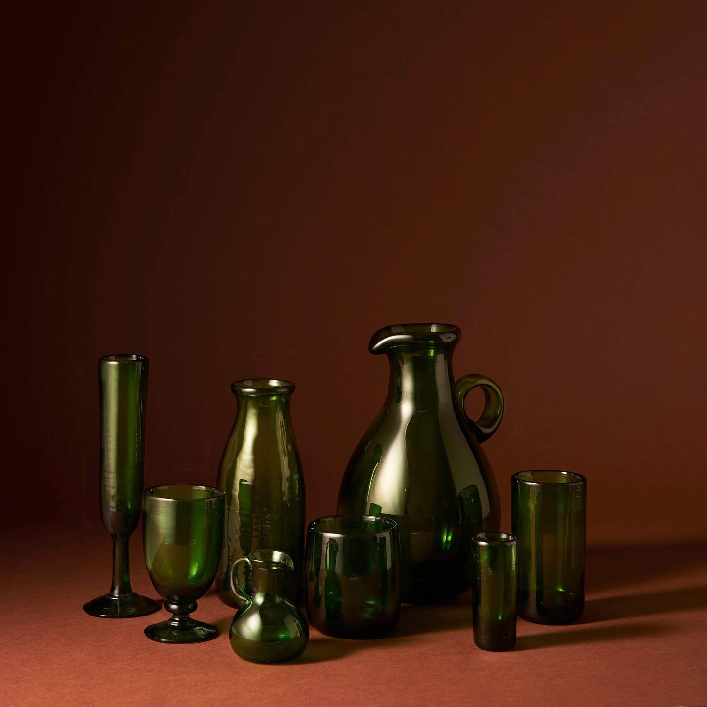 Load image into Gallery viewer, Sofia Mini Handblown Glass Jugs (Set of 2)
