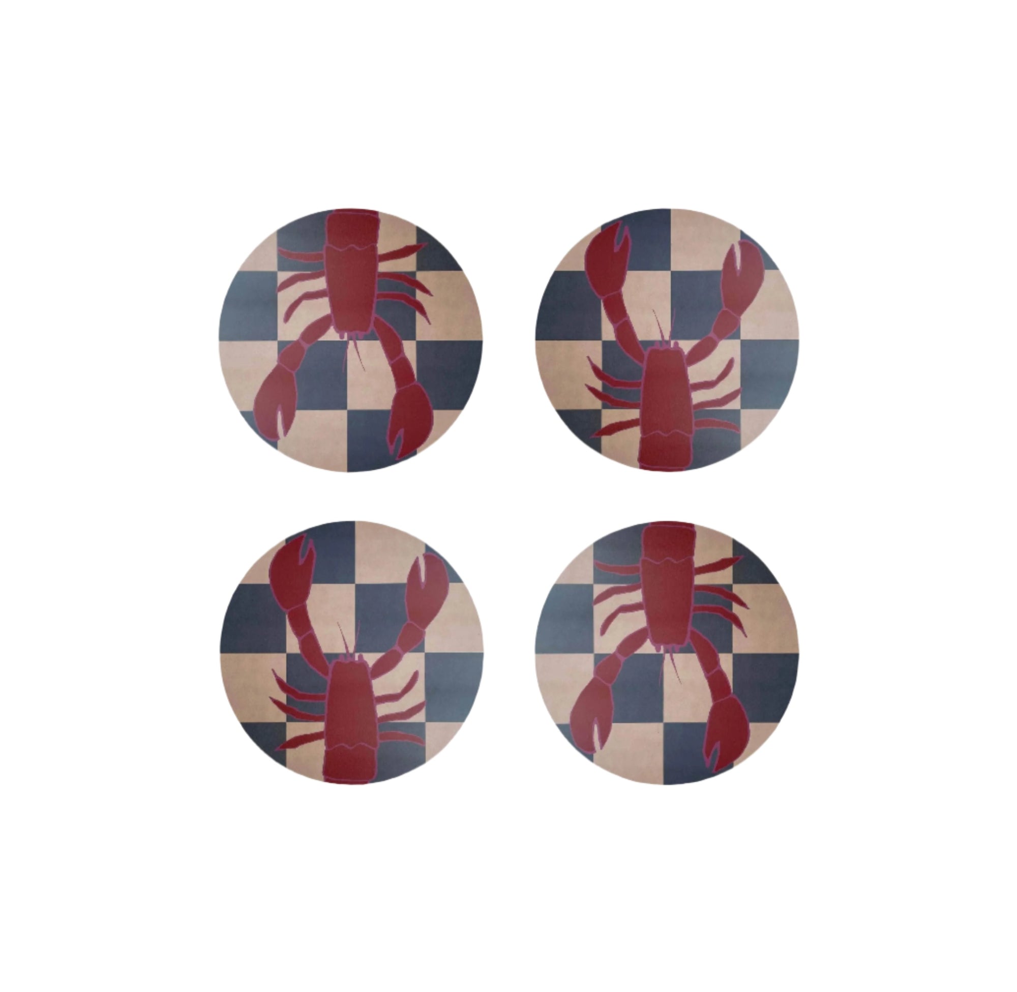 Set of 4 Lobster Coasters